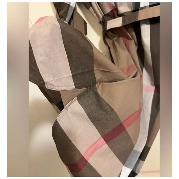 Burberry Tan and Brown Plaid Mini Dress - Picture 6 of 13